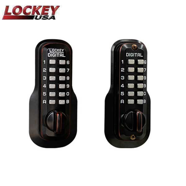 Double Combination Keyless Deadbolt Lock - Antique Brass
